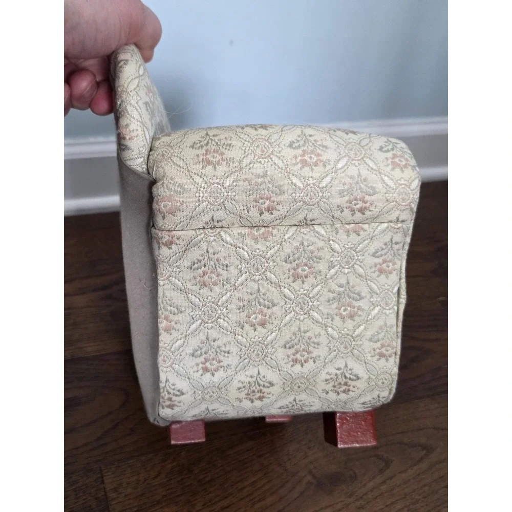 Vintage Victorian Style Upholstered 18in Doll Couch Sofa Furniture Dayton Hudson